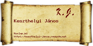 Keszthelyi János névjegykártya
