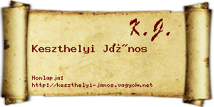 Keszthelyi János névjegykártya