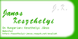 janos keszthelyi business card
