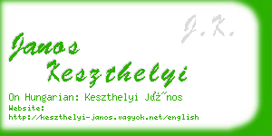 janos keszthelyi business card